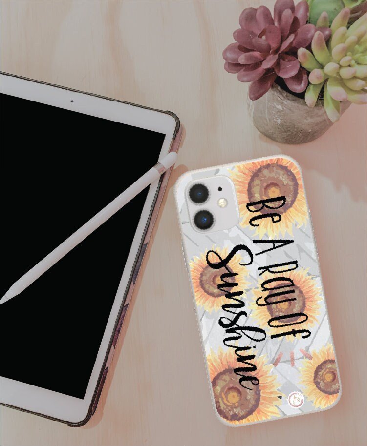 Be A Ray of Sunshine | Sunflowers | Inspirational Quote | Cell Phone Case | Quotes | Phone Protection | Perfect Gift - YOU esque