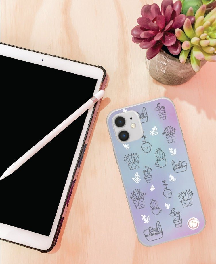 Best Sellers | Succulent Plants | Watercolor | Blue and Purple | Cell Phone Case | Phone Protection | Perfect Gift - YOU esque