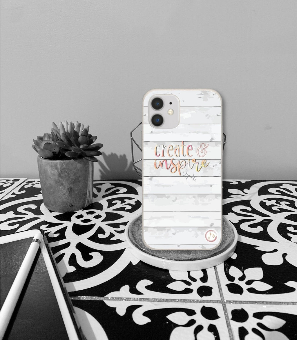 Create & Inspire | Words | Watercolor | Inspirational Words | Empower | Inspiration | Cell Phone Case | Phone Protection | Perfect Gift - YOU esque