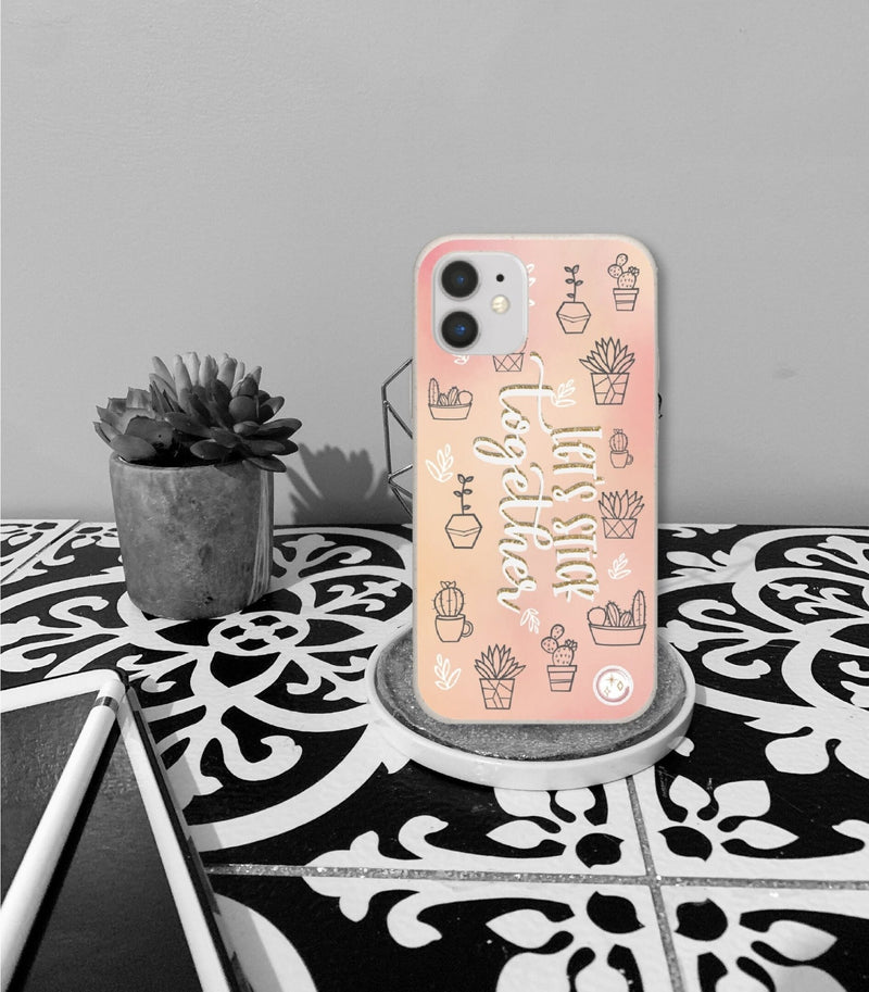 Let's Stick Together | Succulent Plants | Watercolor | Pink and Orange | Cell Phone Case | Phone Protection | Perfect Gift - YOU esque