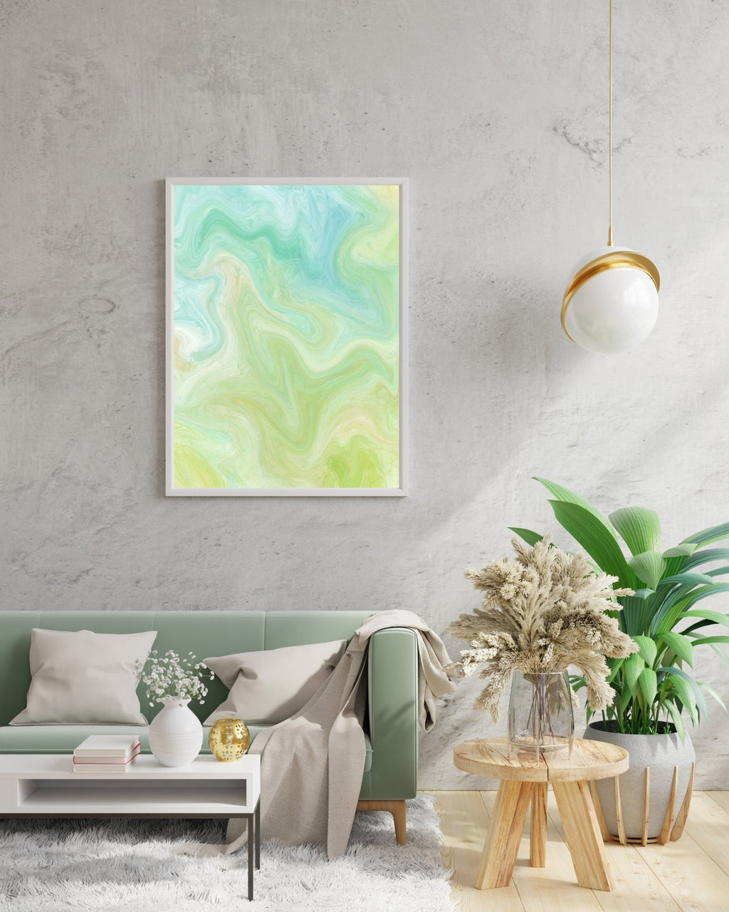 New! | Green Marble DIGITAL Printable Artwork - YOU esque