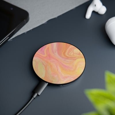 New! | Pink Marble Magnetic Induction Charger - YOU esque