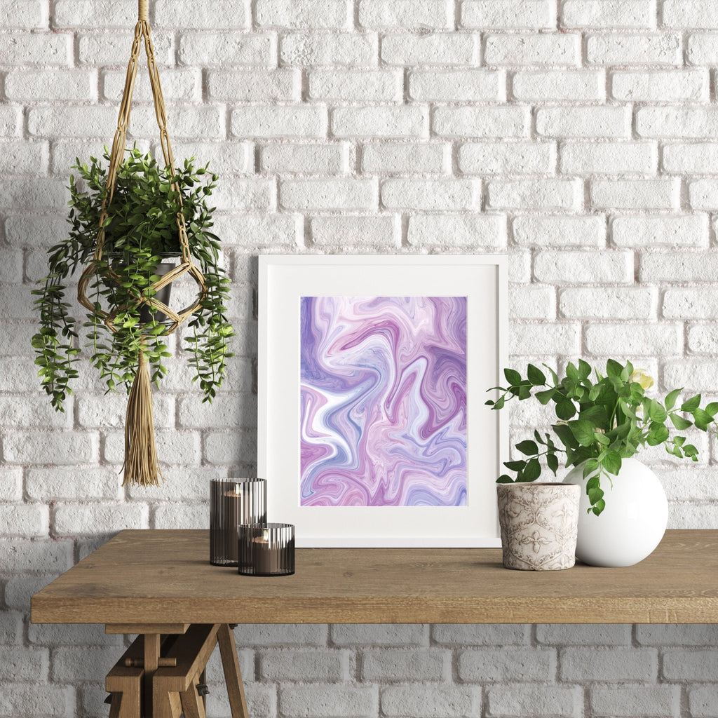 New! | Purple Marble DIGITAL Printable Artwork - YOU esque