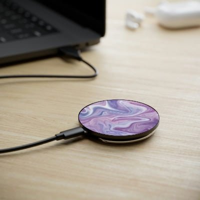 New! | Purple Marble Magnetic Induction Charger - YOU esque