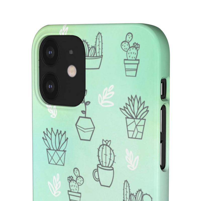 Succulent Plants | Watercolor | Blue and Green | Cell Phone Case | Phone Protection | Perfect Gift - YOU esque
