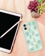 Succulent Plants | Watercolor | Blue and Green | Cell Phone Case | Phone Protection | Perfect Gift - YOU esque